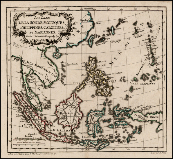 97-Southeast Asia and Philippines Map By Gilles Robert de Vaugondy