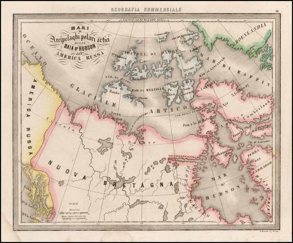 39-Polar Maps, Alaska and Canada Map By Francesco Marmocchi