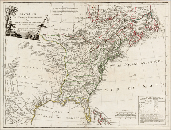 32-United States and Canada Map By Antoine Boudet