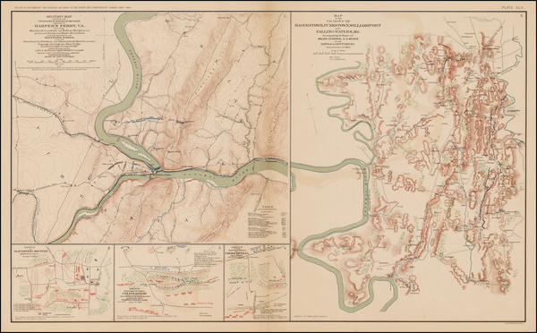 86-Mid-Atlantic and South Map By Julius Bien & Co.