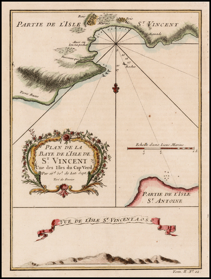 6-African Islands, including Madagascar Map By Jacques Nicolas Bellin