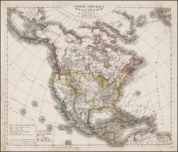 39-North America Map By Dr. F.W. Streit