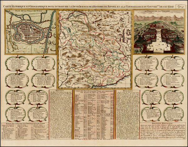 71-Switzerland, France and Italy Map By Henri Chatelain