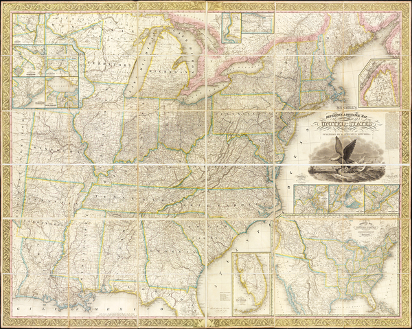 86-United States Map By Samuel Augustus Mitchell