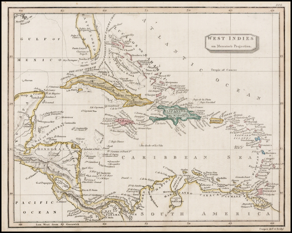 61-Florida and Caribbean Map By H. Cooper