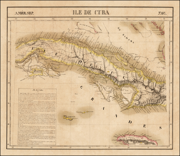 54-Cuba, Jamaica and Other Islands Map By Philippe Marie Vandermaelen