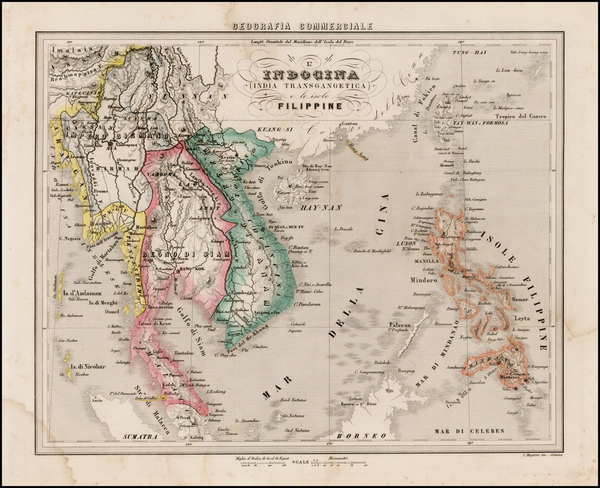 48-China, Southeast Asia, Philippines and Other Islands Map By Francesco Marmocchi