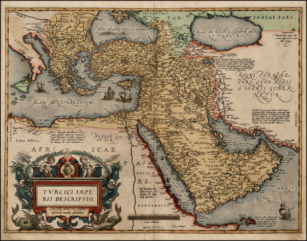 98-Turkey, Mediterranean, Middle East and Turkey & Asia Minor Map By 