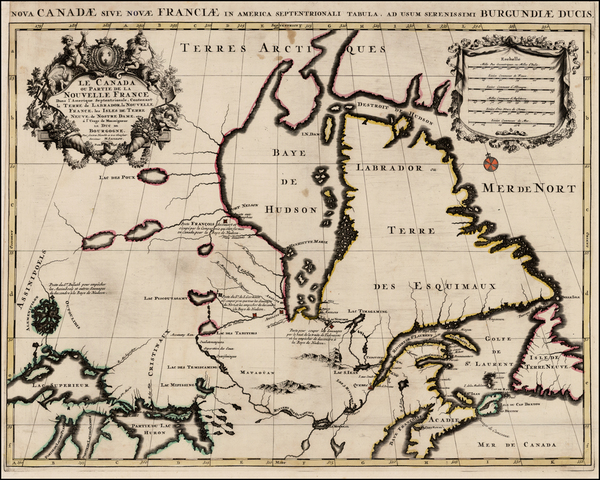 43-Polar Maps, Midwest and Canada Map By Alexis-Hubert Jaillot