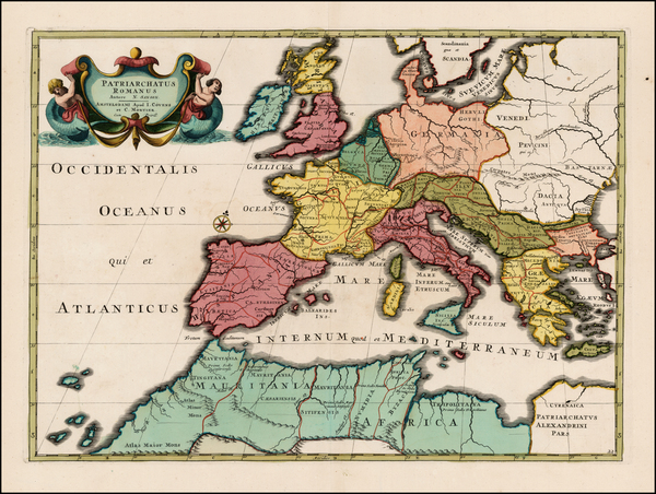 70-Europe, British Isles and Mediterranean Map By Johannes Covens  &  Cornelis Mortier