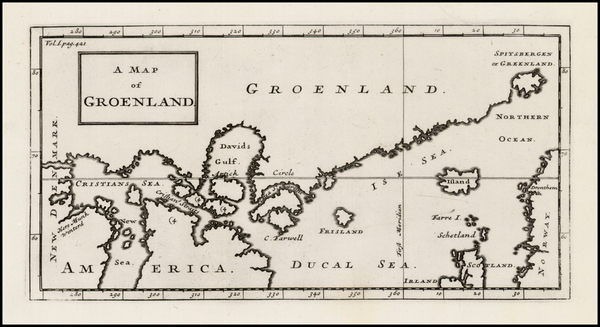 5-Atlantic Ocean and Canada Map By Herman Moll