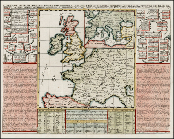 72-Europe, Europe and British Isles Map By Henri Chatelain