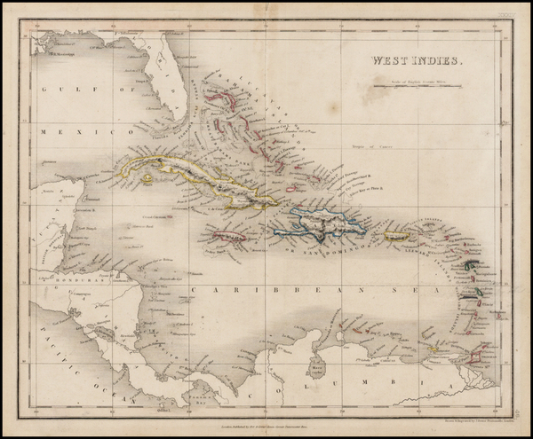 29-Caribbean Map By J.W. Orr