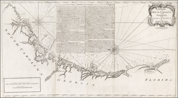 53-Southeast, Georgia and South Carolina Map By William Mount  &  Thomas Page