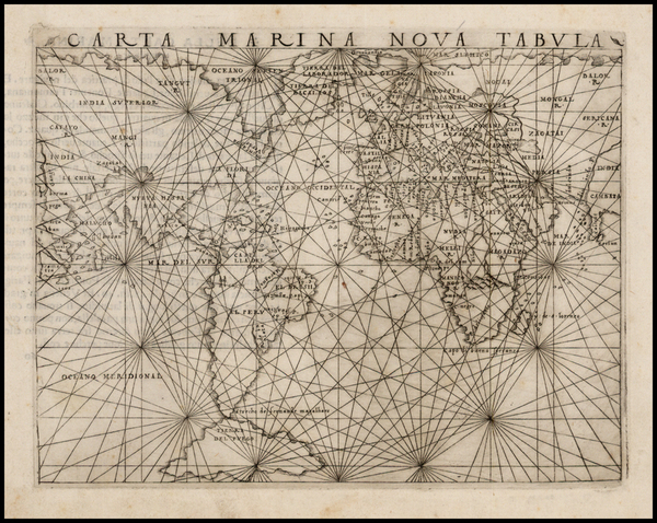 17-World and World Map By Giacomo Gastaldi