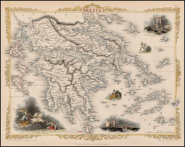 68-Mediterranean, Balearic Islands and Greece Map By John Tallis