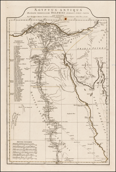 76-Egypt Map By Jean-Baptiste Bourguignon d'Anville