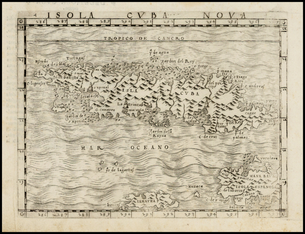 4-Caribbean Map By Giacomo Gastaldi