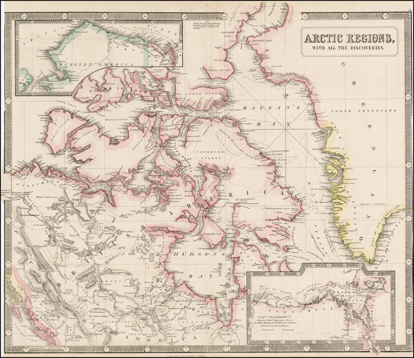 2-Polar Maps, Alaska and Canada Map By George Philip & Son