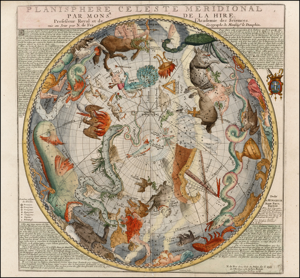 14-Celestial Maps Map By Nicolas de Fer