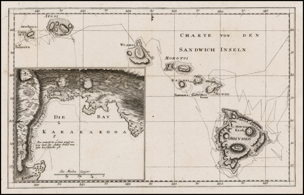 13-Hawaii and Hawaii Map By James Cook