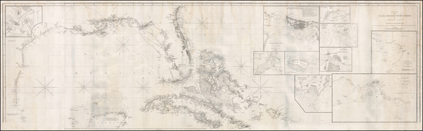 19-Florida, South, Texas and Caribbean Map By E & GW Blunt