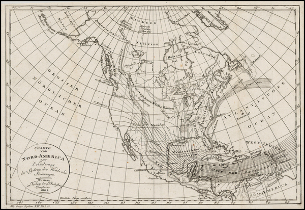 63-Atlantic Ocean and North America Map By Weimar Geographische Institut