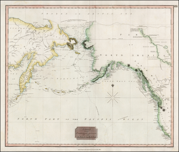 92-Alaska, Pacific, Russia in Asia and Canada Map By John Thomson