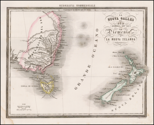 9-Australia and New Zealand Map By Francesco Marmocchi