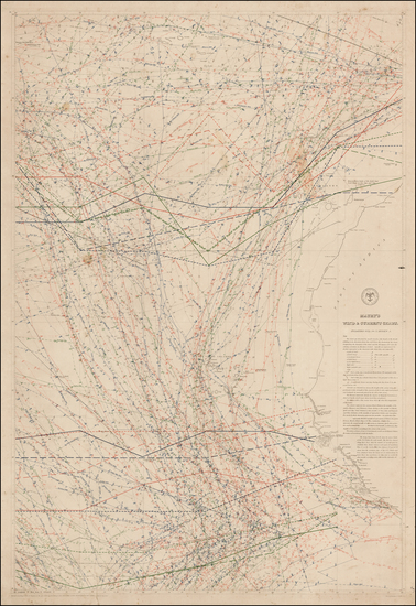 4-Atlantic Ocean and West Africa Map By Matthew Fontaine Maury