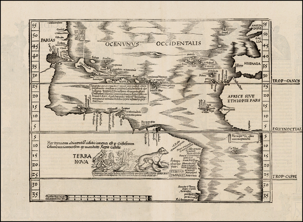 37-Atlantic Ocean, North America, South America and America Map By Lorenz Fries