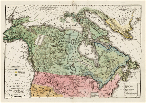 8-Polar Maps, Alaska, North America and Canada Map By Le Sage