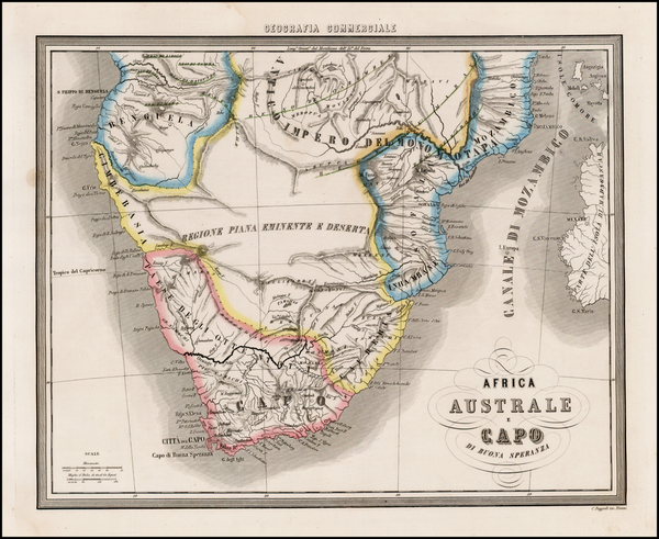 58-South Africa Map By Francesco Marmocchi