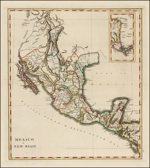 36-Texas, Southwest, Rocky Mountains and Mexico Map By Mathew Carey