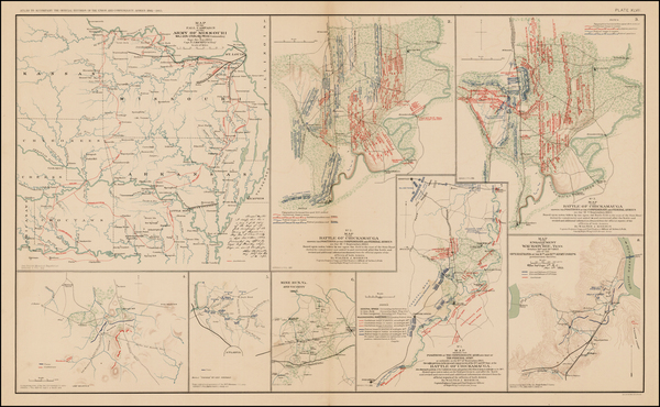 18-Mid-Atlantic, South, Plains and Southwest Map By Julius Bien & Co.