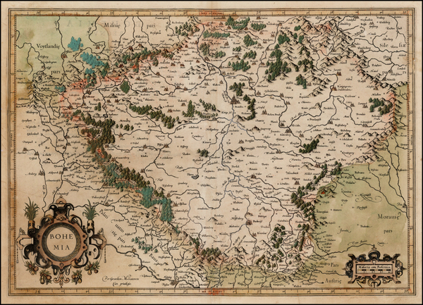 25-Czech Republic & Slovakia Map By  Gerard Mercator