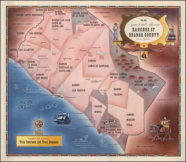 67-California Map By Title Insurance & Trust Company / Lowell Butler