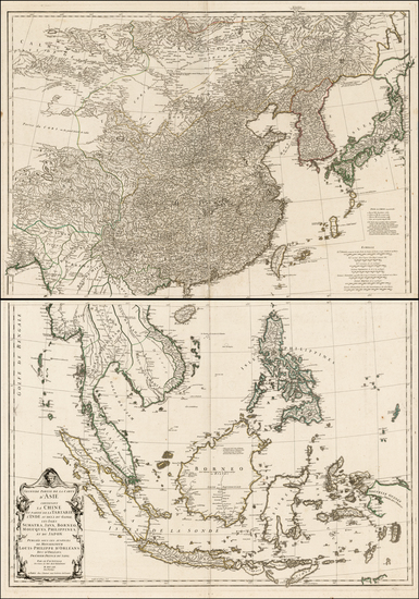 65-China, Japan, Korea, India, Southeast Asia, Philippines and Other Islands Map By Jean-Baptiste 