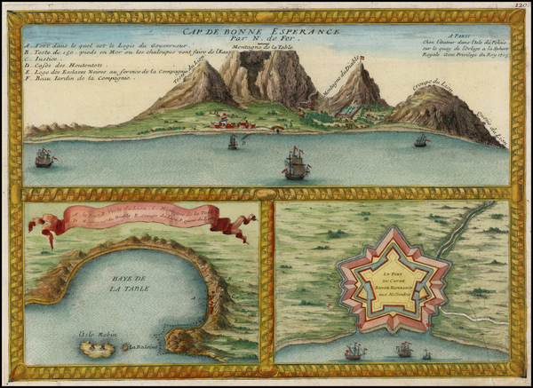 95-South Africa Map By Nicolas de Fer