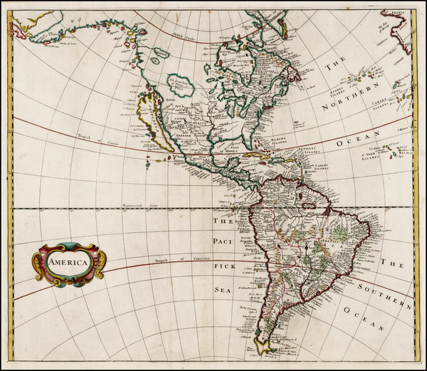 88-South America and America Map By Robert Morden