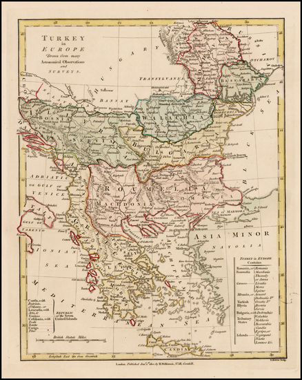 71-Balkans, Turkey, Mediterranean and Greece Map By Robert Wilkinson