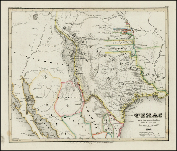 72-Texas, Plains, Southwest and Rocky Mountains Map By Joseph Meyer