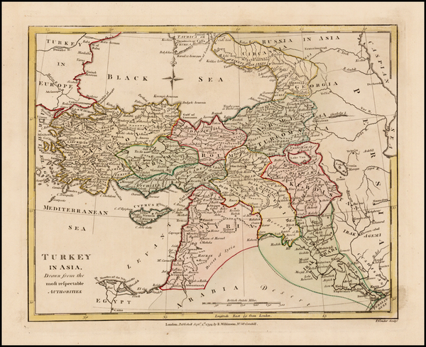 11-Middle East, Turkey & Asia Minor and Balearic Islands Map By Robert Wilkinson