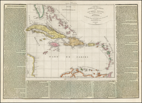 60-Caribbean Map By Girolamo Tasso