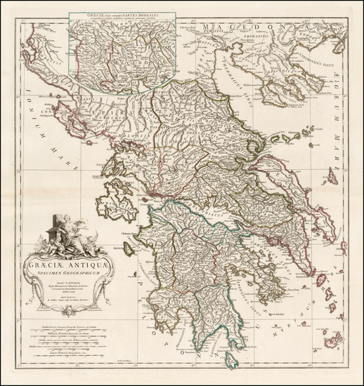 60-Greece Map By Jean-Baptiste Bourguignon d'Anville