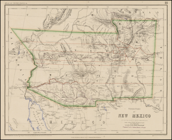 7-Southwest, Rocky Mountains and California Map By Henry Darwin Rogers  &  Alexander Keith Jo