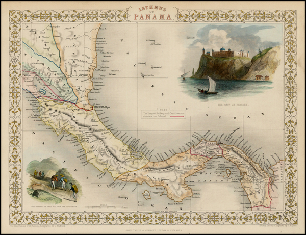 17-Central America Map By John Tallis