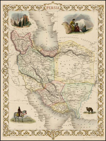 86-Central Asia & Caucasus and Middle East Map By John Tallis