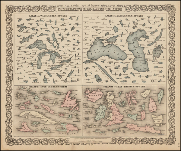 89-Midwest and Curiosities Map By G.W.  & C.B. Colton