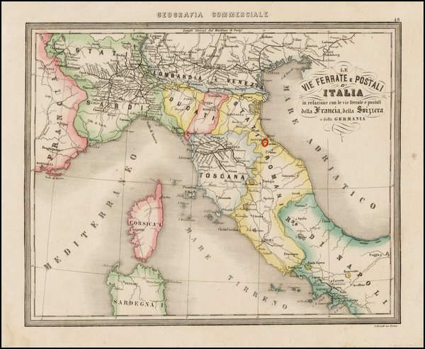 10-Italy Map By Francesco Costantino Marmocchi